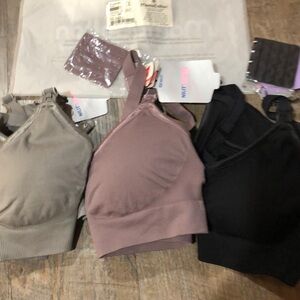 MamaCotton Set of 3 Maternity Bras small